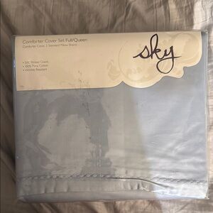 Sky Light Blue Pima Cotton Comforter Set